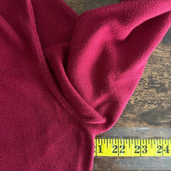 Merona Ruffled Cardigan Sweater XL Dark Red Party Holiday Cottagecore VGUC - Picture 3 of 8